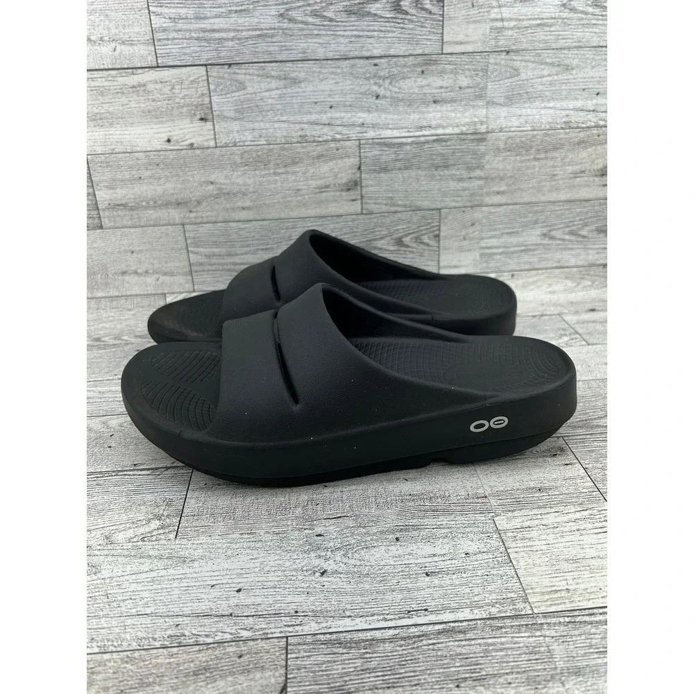 Oofos OOahh Sport Recovery Slides Black Mens 4 Womens 6 EU 37 Orthopedic Sandals